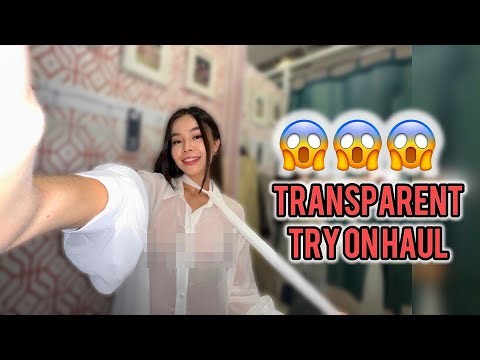[4K] See-Through Try On Haul | Slight Transparent White Blouse with Elly