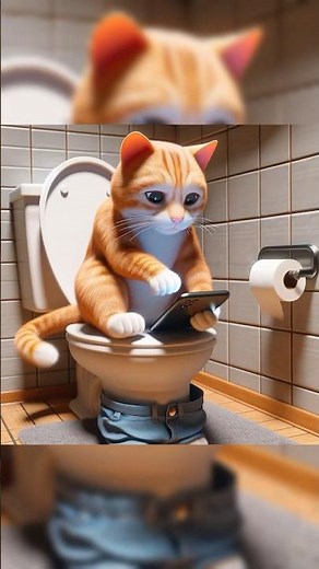 A kitten smashed his phone in the toilet 😾 #cat #kitten #cute