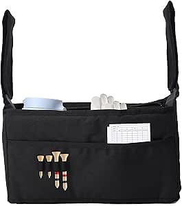 Golf Push Cart Cup Holder and Phone Holder Compatible with Caddytek,Adjustable 360 Rotation Golf Push Cart Accessories,Black,1PC