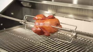 128-Inch Stainless Steel Outdoor Kitchen Island, Propane BBQ Grill with Pizza Oven, Rotisserie, Refrigerator, Granite Countertop, Storage Cabinets & Drawers 120,000 BTU