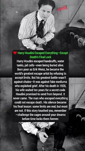 💔 Harry Houdini Escaped Everything—Except Death’s Final Lock