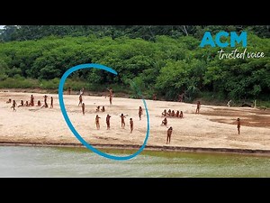 Rare footage captures world's most secluded tribe emerging from the Amazon