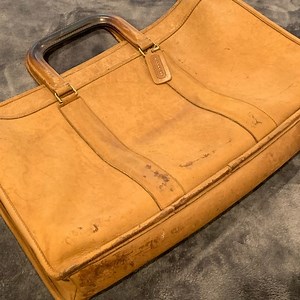 Vintage Coach British Tan Embassy Briefcase Messenger Bag Leather Brown