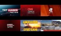Mix of 6 videos from youtube : Live Webcams From Around #Ukraine | #Kyiv #Day5