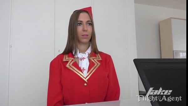 Flight attendant enjoys a BBC