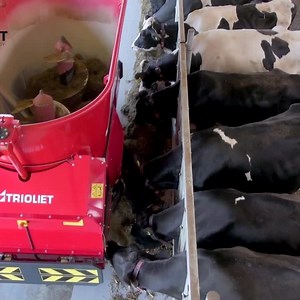 109 reactions · 28 shares | Cows produce more milk with a feeding robot. In particular, the ability to feed several times per day has a positive impact on the cows. Trioliet offers the widest choice of automatic feeding systems. At least twelve combinations are possible thanks four different feed kitchens and three different feeding robots. Get the free brochure. | Trioliet | Facebook
