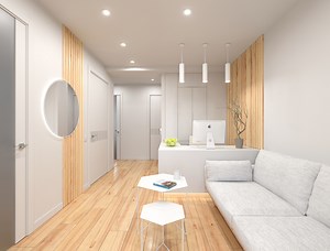 dentist waiting room - interior design project "SMILE" - Roman Liubytskyi
