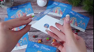 Cholemy 50 Sets Religious Christmas Cards with Envelopes Nativity Scenes Christian Postcards for Christmas Gifts Party Invitation