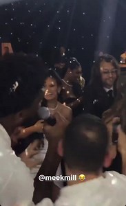 Joel Embiid FaceTimed Meek Mill last night and sang him Dreams & Nightmares from his wedding. 😂 #Sixers | #BrotherlyLove | The Liberty Line