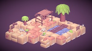 Desert biome - 3D model by tnrmnv