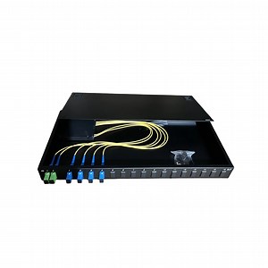 [Hot Item] 1u 19" Rack Mount Sc Upc 2*4 Fiber Optic Splitter