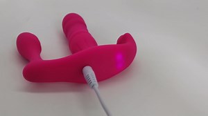 Vibrating Panties Wearable Vibrator Thrusting Dildos Anal Vibrators with Remote Control 3 in 1 with 3 Thrust Modes 10 Vibration Modes G-Spot Butterfly Vibrator for Women Couples Adult Sex Toys