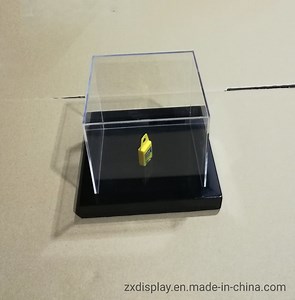 [Hot Item] Clear Acrylic Plastic Glass Jewelry Display Case with Black Base