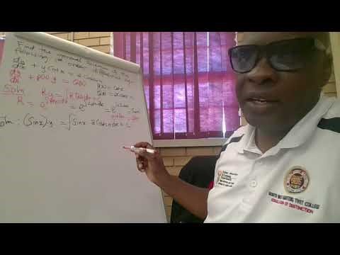 Mathematics N6: First Order Differential Equations