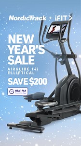 Power your resolutions with intelligent fitness. Pair the AirGlide 14i Elliptical with an iFIT membership for trainer-led workouts personalized to you and get an extra $200 off your order. Terms & conditions apply. See site for details. | NordicTrack