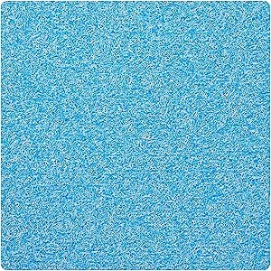 Enkosi Loofah Shower Mat Non Slip – Square Anti Slip Bath Mat for Inside Showers, Bathtub, Tub, Bathroom - Cushioned, Quick Dry PVC with Drain Holes - Secure Grip Safety Pad (Aqua Blue 24x24)