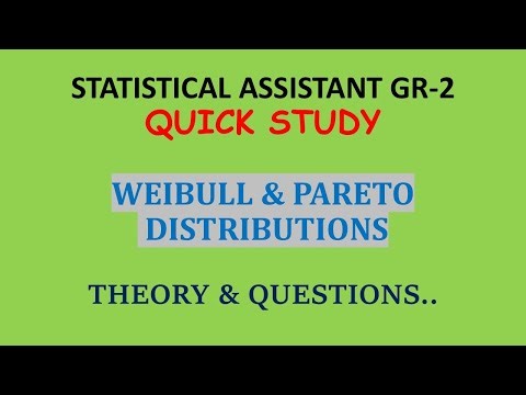 STATISTICAL ASSISTANT | KERALA PSC | WEIBULL & PARETO DISTRIBUTIONS MADE SIMPLE