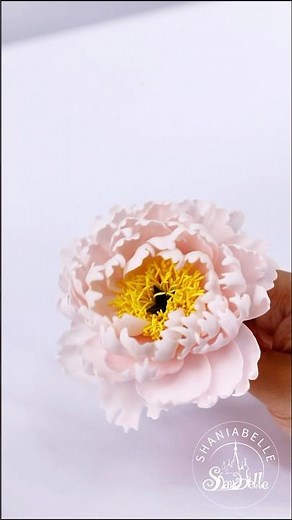 💐Edible Realistic Fondant Peony Flower Tutorial🌸