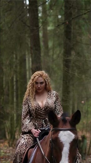 Dari Krasiva on horse. Big cups size tits huge breast natural boobs busty girl giant melons