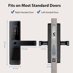 [Hot Item] Security Keyless Entry Biometric Fingerprint and Touch Digital Keypad Smart Door Lock