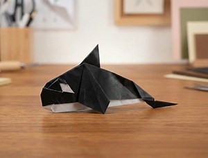 Orca Origami Printable Paper Craft Template and Folding Guide PDF Kit Killer Whale Paper Folding Tutorial - Etsy Canada