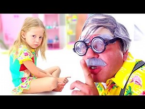 Nastya Had Fun Holidays with her Grandfather