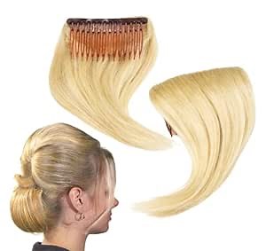 1 Piece Perfect Pouf Hair Volumizing Comb In Extension, Invisible Hair Bumps Volume Inserts for Classic Pouf Hairstyles, Volumizing Poof Comb In Hair Extensions for Women, Bump Hair Piece Inserts (Human Hair, Blonde)