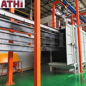 [Hot Item] Overhead Rail Hook Pass Through Type Shot Blasting and Painting Machine for Profile and Structure Steel