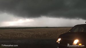 VIDEO: Possible large tornado with HP supercell near Sylvan Grove, KS from the Dominator Friday evening! Also 80-90 mph RFD winds uprooting trees with close-range power flashes. Navigating was Maria Molina | Reed Timmer Extreme Meteorologist