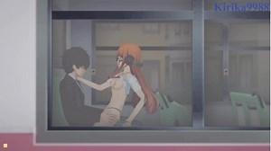 Futaba Sakura and Ren Amamiya have deep fucking on the bus&period; - Persona 5 Hentai