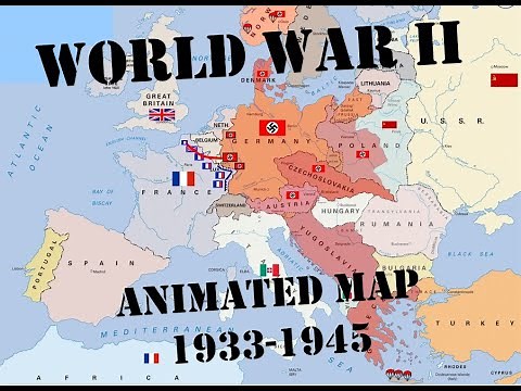 WWII Animated Map - Best Version! 1933-1945 War in Europe