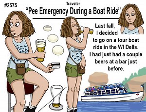 "Pee Emergency During a Boat Ride" Comic