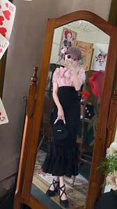 26 reactions |  Elegant Illusion — Pink & Black Boned Waist Mermaid...