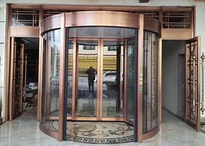 [Hot Item] Modern Minimalist Design Hotel Lobby Two Three Four Flap Revolving Entry Safety Glass Aluminium Door