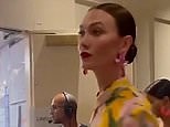 Karlie Kloss stuns as she walks the runway at the Carolina Herrera fashion show