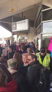 #KansasCity showing up for the resistance. The crowd continues to grow this afternoon at Kansas City International Airport. | Daily Kos