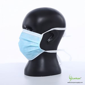 [Hot Item] Disposable Face Mask Color Blue with Tie