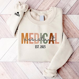 Custom Medical Assistant Nurse Sweatshirt, Custom MA Nurse Shirt, MA Nurse Gifts, Nurse Appreciation Gifts, Medical Assistant Crewneck - Etsy
