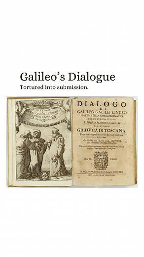 Published in 1632, Galileo’s Dialogue Concerning the Two Chief World Systems was a landmark in both science and censorship. Written in Italian for a broad audience, the book presented a fictional dialogue comparing the Copernican (heliocentric) and Ptolemaic (geocentric) models of the universe. Though framed as neutral, Galileo’s sharp wit and persuasive reasoning clearly favored the Copernican view. The book’s impact was explosive—it directly challenged Church doctrine and led to Galileo’s infa