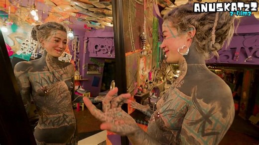 I get my Nipple Pierced and pay with ANAL sex - Tattoo girl get extreme Piercing