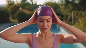 Limmys Adult Long Hair Swimming Cap - 100% Silicone Swim Caps for Men and Women - Premium Quality, Stretchable and Comfortable Swimming Hats (Large, Light Pink)