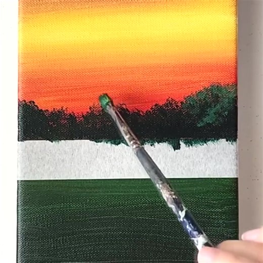 18K views · 336 reactions | How to paint Sunflower field in the Sunset sky / Acrylic Painting for Beginners | Art Skills | Facebook