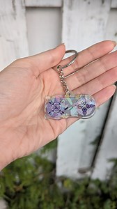 SNES Controller Keychain | Holographic Nintendo Double-sided Acrylic Charm - Etsy