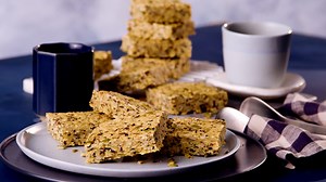 Looking for a sweet treat with zero nuts? This healthy nut-free muesli slice is great for that mid arvo pick-me-up. 🥣 Recipe: bit.ly/40pDAfy | delicious. Australia