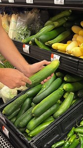Zucchini Picking Trick - Our grocery guy taught us this one. #zucchini #groceryhack | Rebecca JS