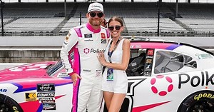 IndyCar driver Conor Daly and his girlfriend celebrate Valentine’s Day by twinning classy all-black attire