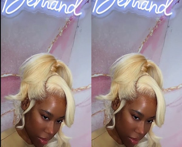 Alimubi 613 Lace Front Wig Human Hair 360 Lace Front Wigs Body Wave Full Lace Human Hair Wigs 200 Density HD Lace Front Wigs (34 inch)