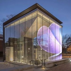 [Hot Item] Invisible LED Facade Buildings Mesh Technology Transparent LED Film for Store Glass