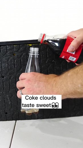 Coke clouds taste sweet👀 #science #physics #theactionlab #theactionlabshorts #chemistry #reels | The Action Lab