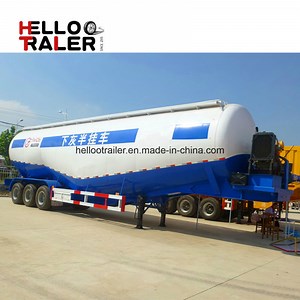 [Hot Item] 3axles 60t Engine Compressor Powder Bulk Cement Tank Semi Trailer